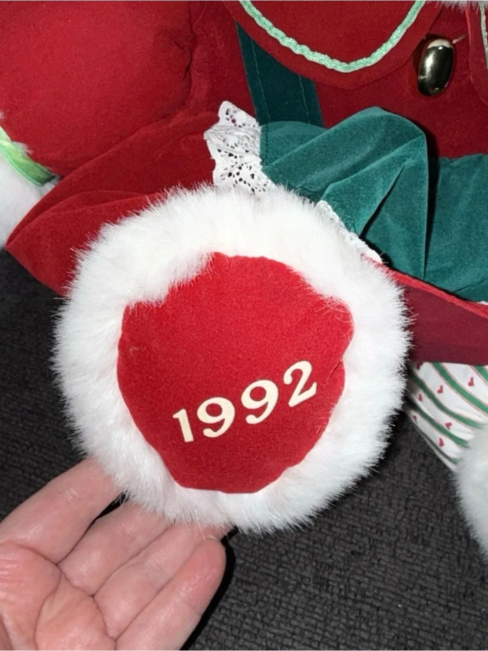 Vintage 1992 Kmart Momma Plush Bear Of The Christmas Bear Family 22